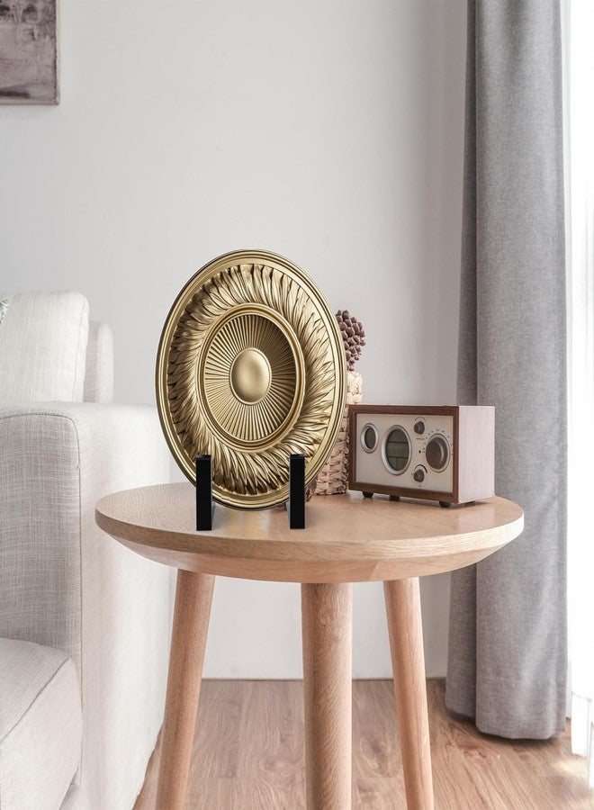 حامل عرض أسطوانات الفينيل المعدني من إستليز، حامل عرض كبير للأطباق المعدنية، حامل عرض للأعمال الفنية، حامل إطار صور مزخرف لإطارات الصور والأطباق والصحون وحامل الصور والكتب - Image 5